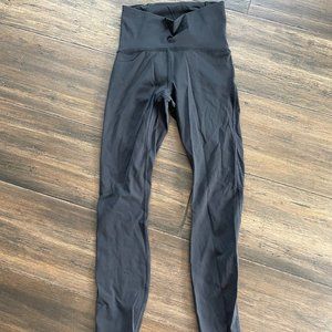 Black Lululemon Running Tights with Mesh - Size 2
